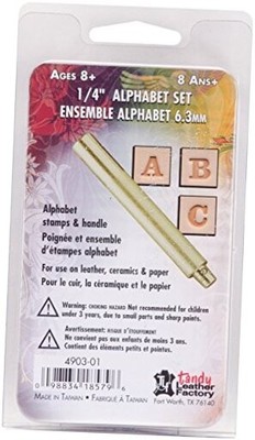 Easy To Do Alphabet Stamp Set 1/4 Inch Tandy Leather 4903-01 