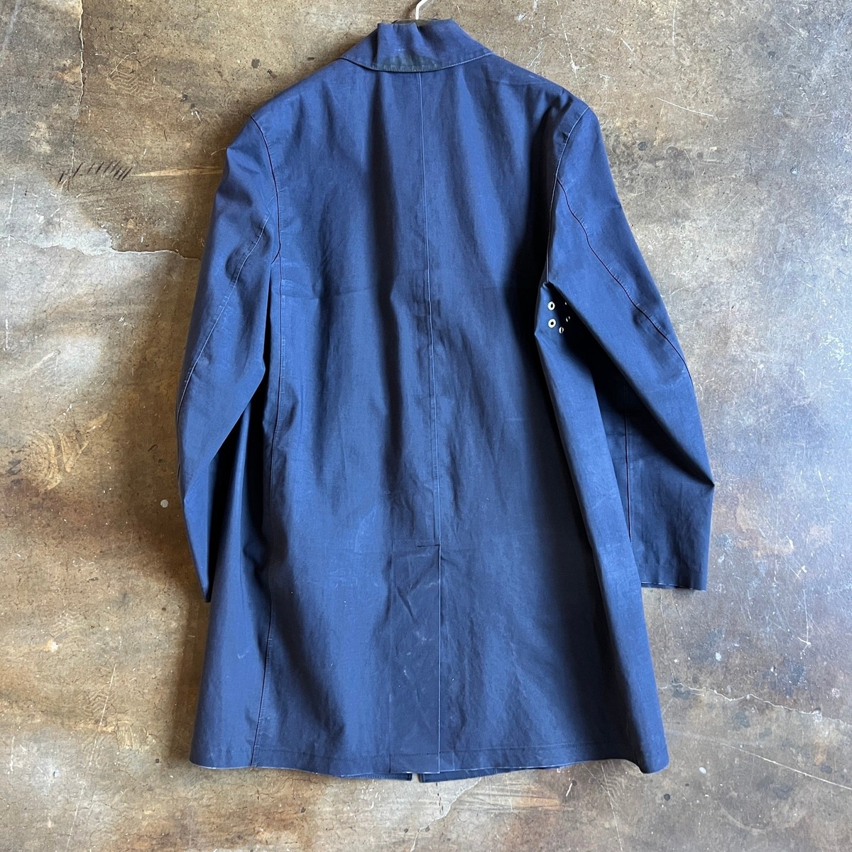 Mackintosh Made in Scotland Men's Navy Bonded Cotton Raincoat S | eBay