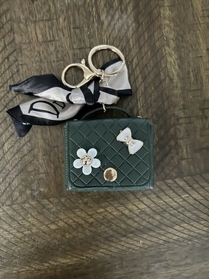 Mini Handbag keychain bag Scarf pendant Bag Charm Green New Gift