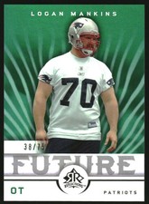2005 Upper Deck Reflections Green #217 Logan Mankins RC /75