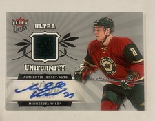 2006/07 Mikko Koivu Fleer Ultra Uniformity Auto Autograph 9/35 Jersey # Wild