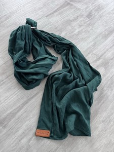 WildBird Modal Linen Blend Baby Wrap Carrier Emerald Green GUC