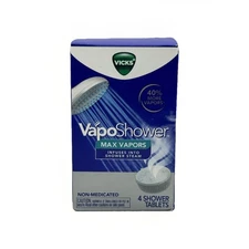 Vicks VapoShower Max Vapors 4 Tablets Non-Medicated Vapors