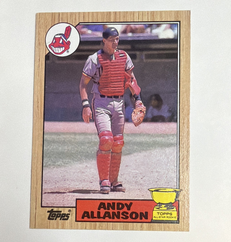 Topps 1987 Andy Allanson All-Star Rookie Card #436 Cleveland Indians