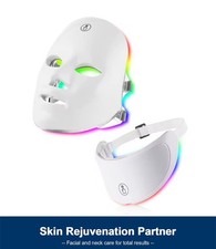 Colors Led Facial Mask With Neck Red Light Therapy Mask For Skin Tightening Lift