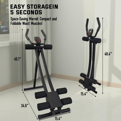 Ab Machine Coaster Abdominal Crunch Trainer fit Home Gym Core Workout