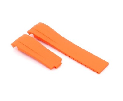 Silikon Rundanstoß Uhrenarmband Modell RLX-OS orange 21/18 mm, komp.Rolex