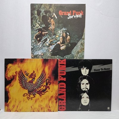 Lot of 3 GRAND FUNK LPs with EX to NM Vinyl HARD ROCK