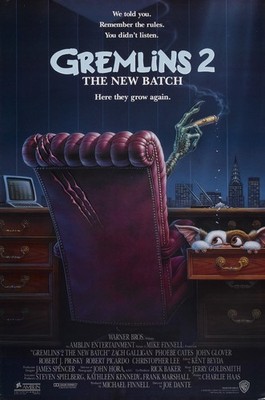 1990 Film Poster Print ''Gremlins 2: The New Batch'' Zach Galligan Phoebe Cates