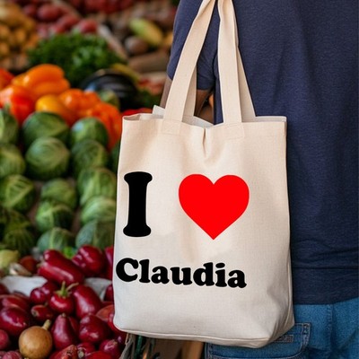I Heart Claudia wiederverwendbare Tragetasche - Promi Verräter Geheimnis Bake Off Serie