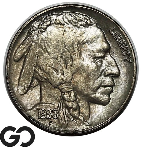 1936 Buffalo Nickel, Solid Gem BU++