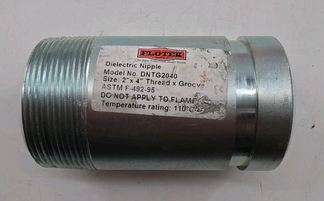 Flotek - DNTG2040 - 2" x 4" Dielectric Nipple - Thread x Groove