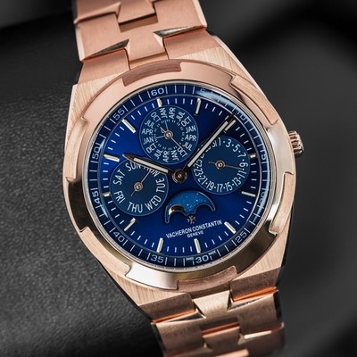 Vacheron Constantin Overseas Blue Dial 41.5mm Rose Gold 4300V B&P