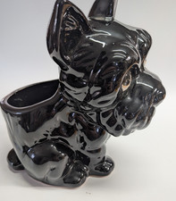 Relpo black scottish terrier scottie dog ceramic planter T1168 Japan