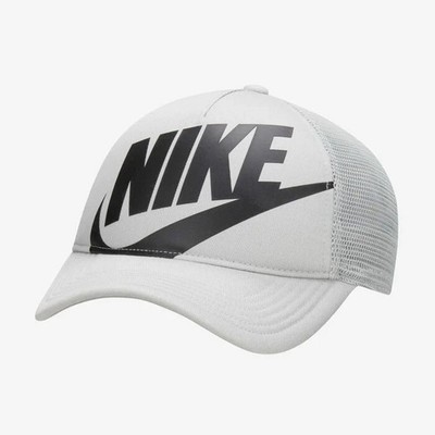Nike Kinder Trucker Cap - Weiß Mesh Snapback - Curved Peak Rise Strukturmütze