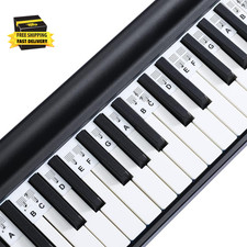 Piano Notes Guide for Beginners, Removable 88/61 Key Silicone Keyboard Strips