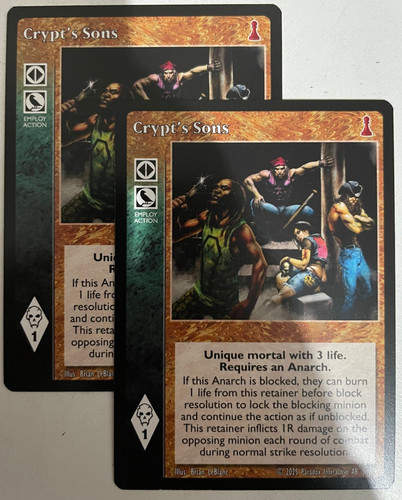 Vtes 2x Crypt's Sons NB Retainer 699