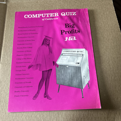Damaged Computer Quiz Fold NUTTING    ARCADE GAME  FLYER