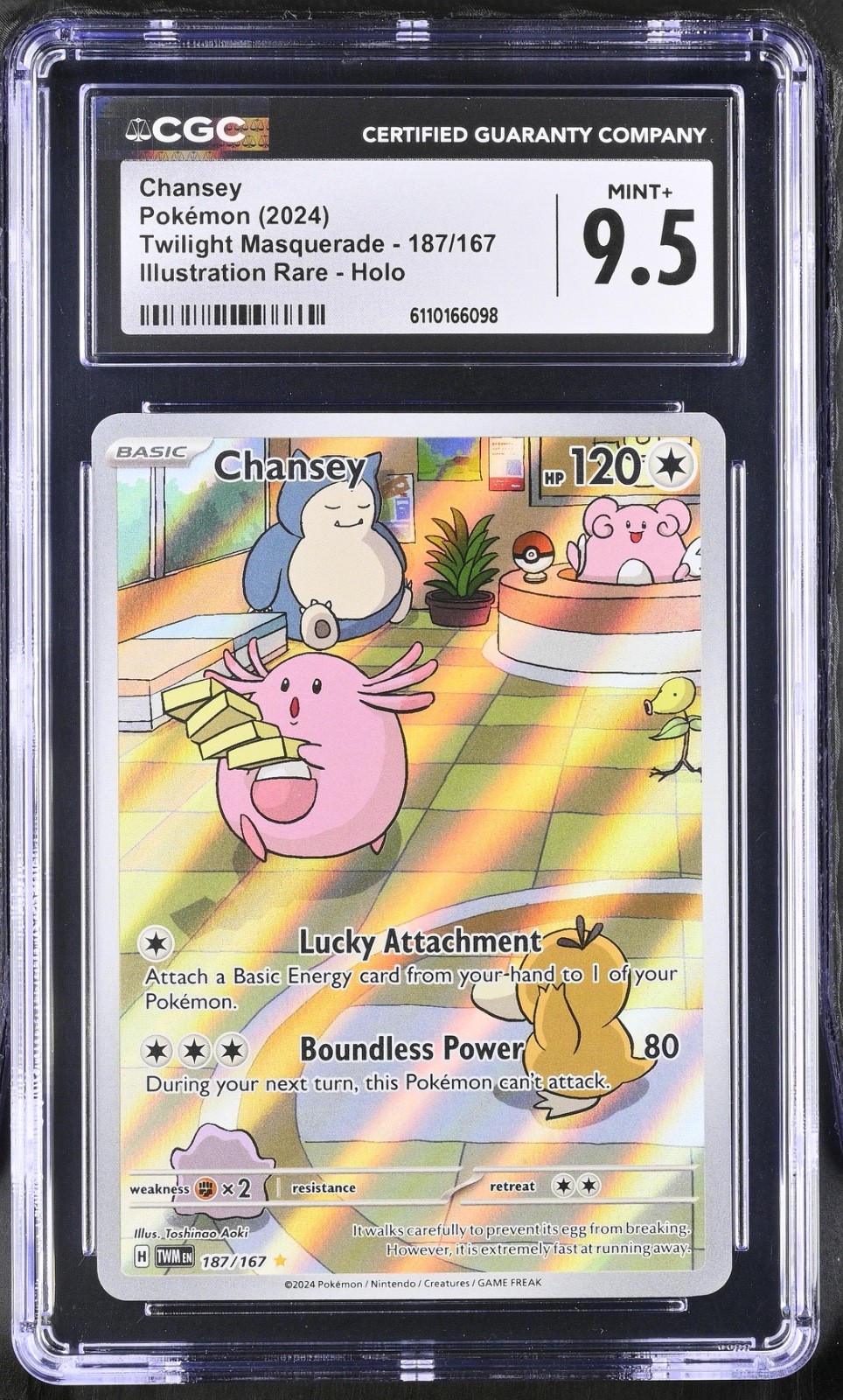 Chansey 187/167 CGC 9.5 - 2024 Pokemon SV Twilight Masquerade IR