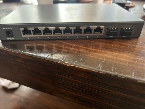 TP-LINK T1500G-10MPS JetStream 8-Port Gigabit Smart POE+ Switch w/2 SFP Slots