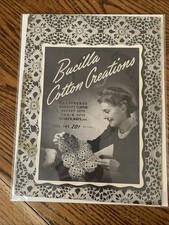 Bucilla Cotton Creations 143 Crochet Patterns 1942 Beadspreads Banquet Cloths