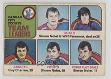 1975-76 O-Pee-Chee Simon Nolet Wilf Paiement Guy Charron #319 16jy