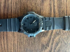 Luminox Analog Watch Black Silicone Strap Waterproof Used