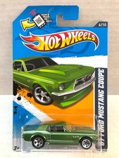 Hot Wheels 67 FORD MUSTANG COUPE - WALMART Green - 2012 Muscle Mania #116