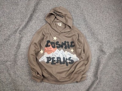 Broken Planet Cosmic Peaks Logo Brown Oversized hoodie