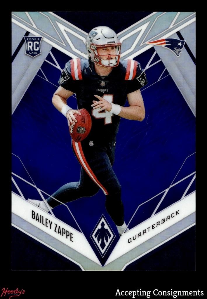 2022 Panini Phoenix Blue #129 Bailey Zappe RC Rookie 17/35