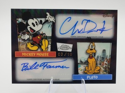 2026 Topps Disney Neon Dual Auto Mickey Mouse & Pluto /10