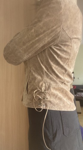 Vintage MOD'L Paris Lace-Up Fitted Jacket Distressed Y2K Grunge Coquette Size M - Bild 9 von 18