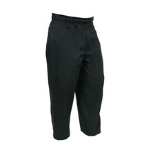 Mercer Culinary Genesis Unisex Black Chefs Pants w/ Elastic Waist - XXL