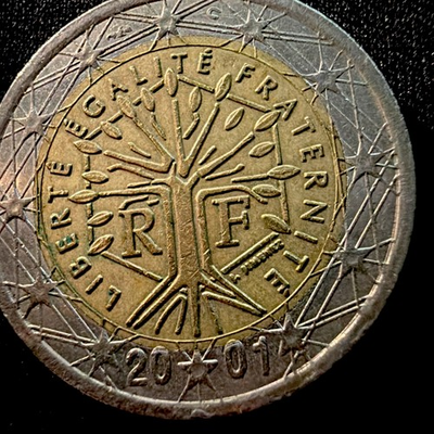 #ad 2001 2 Euro Coin Rare $350.00