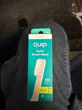 2 Pack Quip Sonic Toothbrush Replacement Brush Heads White Soft Bristles 
