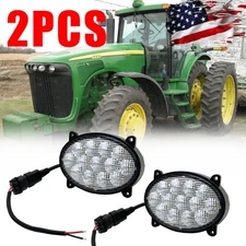 2PCS Oval LED Headlight For John Deere RE271574, RE181282, RE180613, RE271573