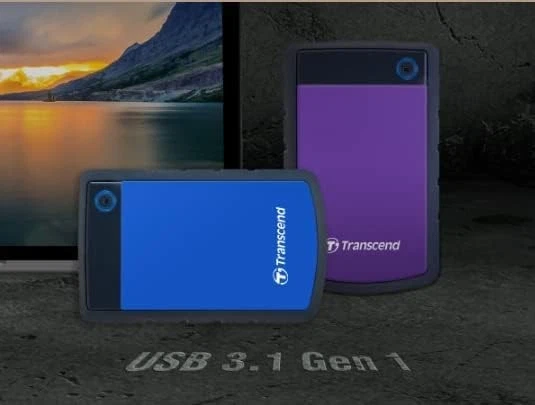 Transcend 4 TB Rugged Portable Hard Drive - Shock Resistant USB 3.1 Gen 1 StoreJ - Image 2 of 4