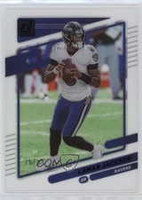 2021 Panini Clearly Donruss Blue 25/99 Lamar Jackson #4 0gh1