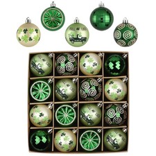 Valery Madelyn St Patricks Day Decorations Shamrock Tree Ornament Set, 16pcs ...