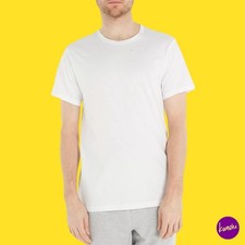 CALVIN KLEIN Men's Crew Neck T-Shirt, Cotton, White, UK S | EU 48