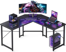 L Shaped Gaming Desk, Corner Desk Gaming Table for Home Office, Computer Desk