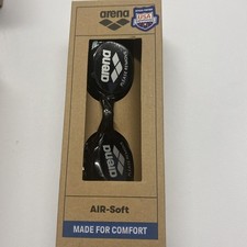 NEW - Arena Air Soft Swimming Goggle Smoked-Black One Size Extra Light Fit. NIB