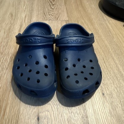 Crocs Classic Clog Blue Mens 6-7 Women s 8-9 Rubber Slip-On Logo
