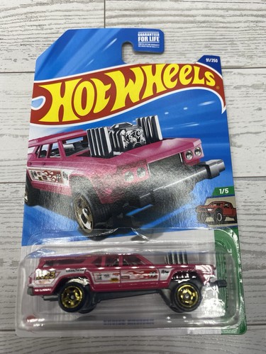 Set Of 2 Hot Wheels; Cruise Bruiser Gold & Pink HW Reverse Rake & Wagon ...