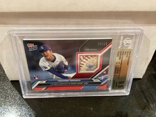 Yoshinobu Yamamoto RC Ball Relic 15/18 2024 MLB TOPPS NOW 42B RED  BGS 9.5 POP 1