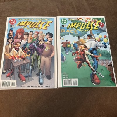 Impulse #39 & #40 Direct Market Edition ~ Excellent ~ 1998 DC Comics - Boarded 