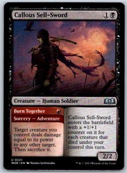 Callous Sell-Sword // Burn Together - 221 - Wilds of Eldraine - Uncommon