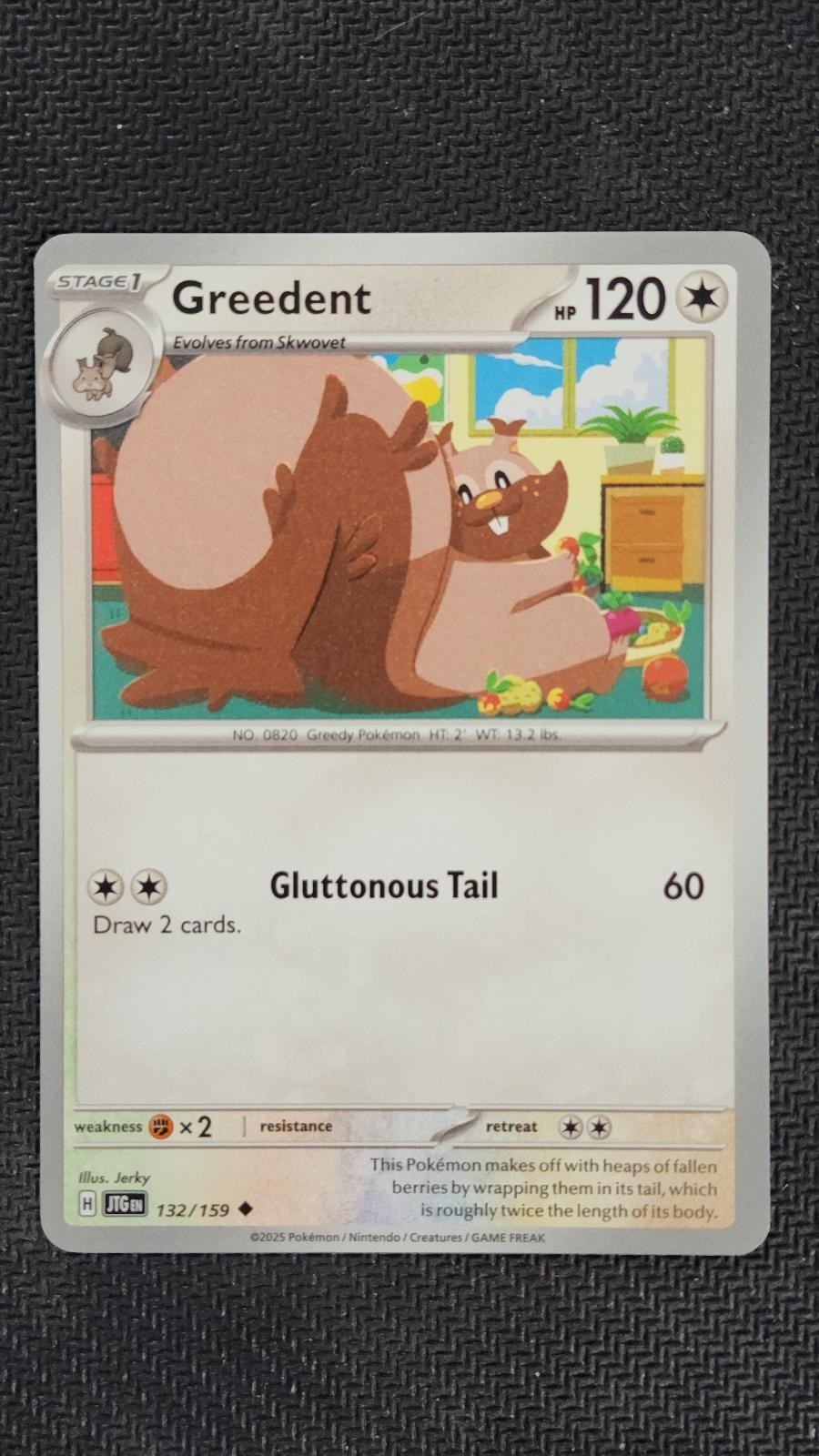Greedent 132/159 Journey Together Pokemon NM