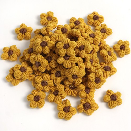 10x Knitting Pattern Fake Flower Material DIY Headdress Costume Sew Decoration - Picture 6 of 30