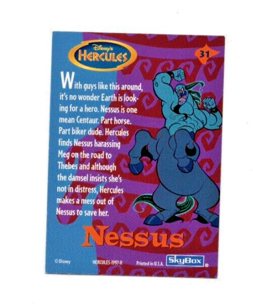 1997 Skybox Disney Hercules #31 - Nessus NM+ | eBay 1997 Skybox Disney Hercules #31 - Nessus NM+ | eBay